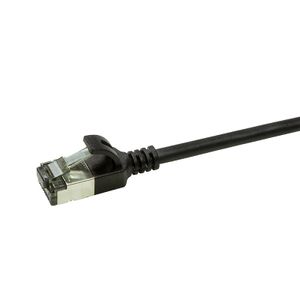 LogiLink CQ9073S RJ45 Netwerkkabel, patchkabel CAT 6A U/FTP 5.00 m Zwart Extreem dun, Vlambestendig, Flexibel, Folie afscherming, Halogeenvrij, Snagless,