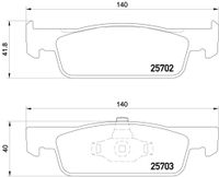 Remblokkenset, schijfrem BREMBO, u.a. für Dacia, Renault, Smart, Mercedes-Benz