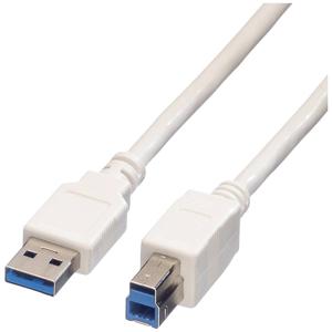 VALUE USB 3.2 Gen 1 kabel, type A-B, wit, 1,8 m