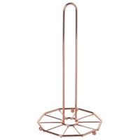 Metalen keukenrolhouder rond koper D16 x H29 cm