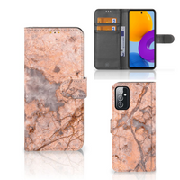 Samsung Galaxy M52 Bookcase Marmer Oranje - thumbnail