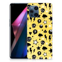 Silicone Back Case OPPO Find X3 | X3 Pro Punk Geel - thumbnail