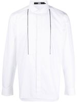 Karl Lagerfeld chemise à plastron zippé - Blanc - thumbnail