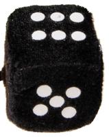 LG-Imports knuffeldobbelsteen 4,5 cm zwart