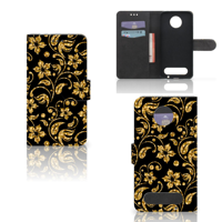 Motorola Moto Z2 Force Hoesje Gouden Bloemen