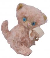 Clemens knuffelkat Daiki junior 17 cm pluche zalmroze