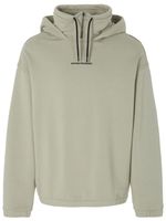 Emporio Armani hoodie zippé en coton à logo imprimé - Vert