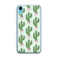 Cactus Lover: iPhone XR Transparant Hoesje - thumbnail