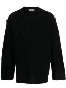 Yohji Yamamoto pull à encolure asymétrique - Noir