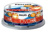 Philips DVD+R blanco (4,7 GB gegevens/120 minuten video, 16x High Speed opname, 25 spindel)