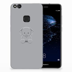 Huawei P10 Lite Telefoonhoesje met Naam Grijs Baby Olifant