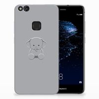 Huawei P10 Lite Telefoonhoesje met Naam Grijs Baby Olifant - thumbnail