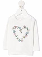 Stella McCartney Kids sweat à fleurs - Blanc