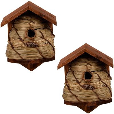 2x Vogelhuisjes/nestkastjes bijenkorf 25.8 cm