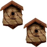 2x Vogelhuisjes/nestkastjes bijenkorf 25.8 cm