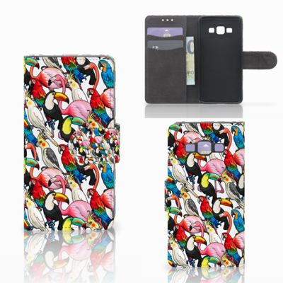 Samsung Galaxy A3 2015 Telefoonhoesje met Pasjes Birds Samsung Galaxy A3 2015 Telefoonhoesje met Pasjes Birds
