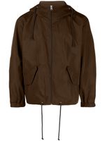 SANDRO zip-up hooded windbreaker jacket - Marron