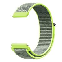 By Qubix - Sport Loop nylon bandje - Neon groen - Compatible met Garmin Vivoactive 6 / Vivoactive 5 / Vivoactive 3 - Compatible Garmin bandje - Bandbreedte: 20mm