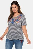 Ulla Popken Shirt, A-lijn, pailletten, korte mouwen - Grote Maten