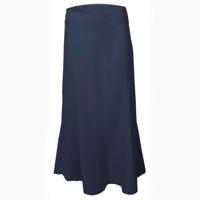 Rok op kuitlengte uit zuiver linnen, zilvergrijs 36