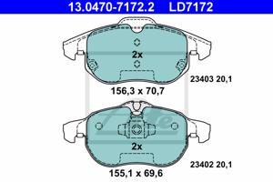 Remmenset, remschijf ATE, Remschijftype: Geventileerd: , Inbouwplaats: Vooras, u.a. für Fiat, Opel, Vauxhall