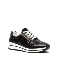 Hush Puppies leren sneakers zwart