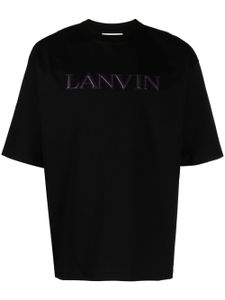 Lanvin t-shirt en coton à logo appliqué - Noir