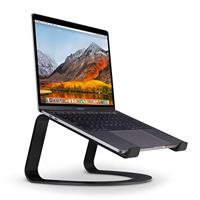 Twelve South Curve Laptopstandaard voor MacBook en notebooks, ergonomische, geventileerde notebookstandaard voor thuis of op kantoor, matzwart, mat zwart