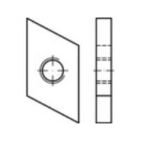 TOOLCRAFT 161561 Schroefplaten voor hamerkopschroeven M6 Staal Galvanisch verzinkt 100 stuk(s)