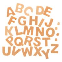 Houten hobby/knutsel alfabet letters - 26x stuks - 2,5 cm - knutselmateriaal - zelf schilderen - thumbnail