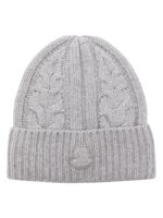 Moncler chunky cable-knit cashmere beanie - Gris - thumbnail