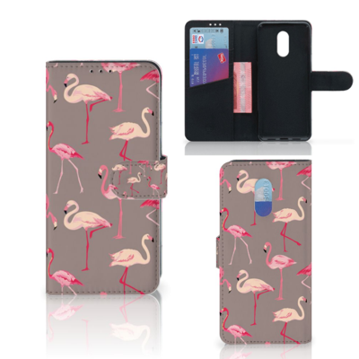 OnePlus 7 Telefoonhoesje met Pasjes Flamingo