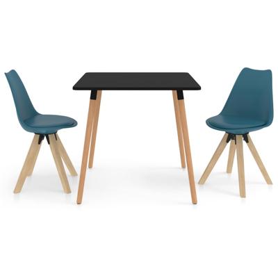vidaXL 3-delige Eethoek turquoise