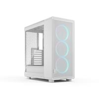 Fractal Design Epoch White RGB - Gehard glas Clear Tint - Hoge luchtstroom PC Gaming Case - Mesh Voorpaneel - Drie Momentum 12 RGB-ventilatoren inbegrepen - Ruim interieur - ATX/mATX/ITX Ondersteuning