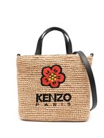 Kenzo sac cabas Boke Flower en paille - Tons neutres - thumbnail