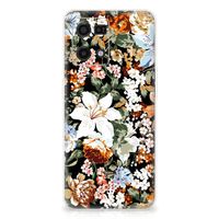 TPU Case voor OPPO Reno7 4G Dark Flowers - thumbnail