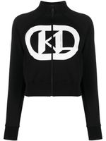 Karl Lagerfeld sweat imprimé à col montant - Noir - thumbnail