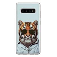 Samsung Galaxy S10 siliconen hoesje - Tijger wild