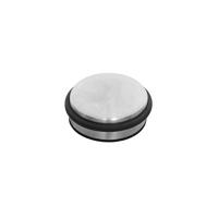 Intersteel Deurstop Puck 90 X 43mm, Roestvast Staal, RVS Geborsteld, Zwart