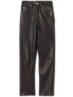 RE/DONE pantalon 70s droit en cuir - Noir