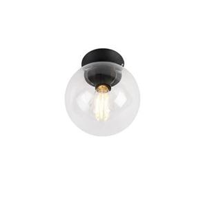 QAZQA Art deco plafondlamp zwart - Pallon