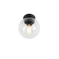 QAZQA Art deco plafondlamp zwart - Pallon - thumbnail