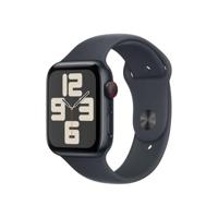 Apple Watch SE (2e gen.) GPS + Cellular 44 mm Smartwatch - Kast van middernacht aluminium - Middernacht sportbandje (M/L). Conditie en slaap bijhouden, ongelukdetectie, hartritme monitoren
