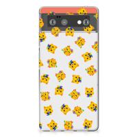 TPU bumper voor Google Pixel 6 Katten Emojis - thumbnail