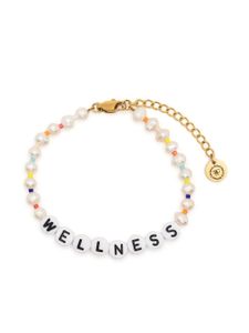 Sporty & Rich bracelet Wellness serti de perles - Blanc