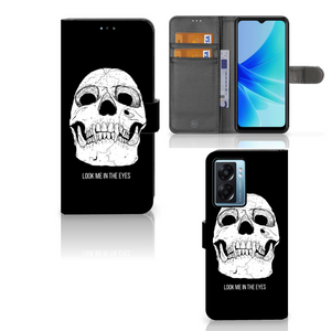 Telefoonhoesje met Naam OPPO A77 5G | A57 5G Skull Eyes