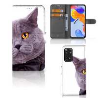 Xiaomi Redmi Note 11 Pro 5G/4G Telefoonhoesje met Pasjes Kat - thumbnail