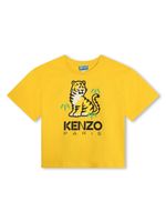 Kenzo Kids t-shirt en coton biologique à motif Kotora - Jaune