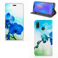 Huawei P Smart Plus Smart Cover Orchidee Blauw - Cadeau voor je Moeder - thumbnail