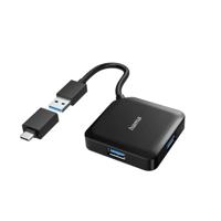 Hama 00200116 interface hub USB 3.2 Gen 1 (3.1 Gen 1) Type-A + Type-C 5000 Mbit/s Zwart - thumbnail